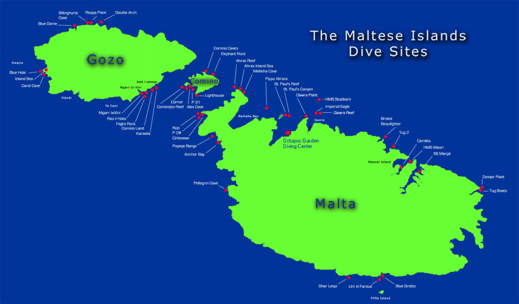 tauchen malta spots plan